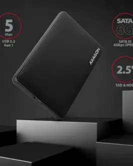 Alternative view of AXAGON EE25-SL external housing, plastic, screwless, 3.2 gen1 SATA 6G 2.5, черен