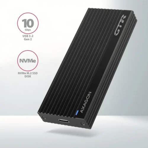 Alternative view of AXAGON THIN RIB 42-80mm box USB-C 3.2 Gen2 - M.2 NVMe SSD