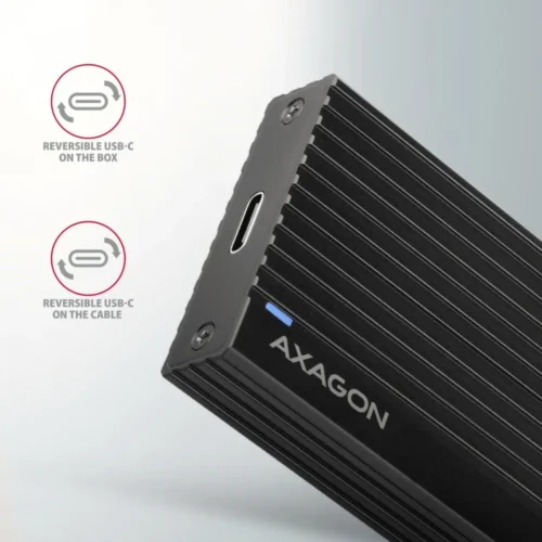 AXAGON THIN RIB 42-80mm box USB-C 3.2 Gen2 – M.2 NVMe SSD