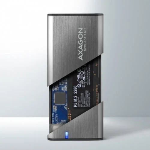 AXAGON ALU box EEM2-SG2 USB-C 3.2 Gen 2 – M.2 NVMe / SATA SSD 30-80mm