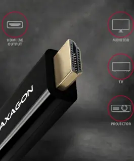 AXAGON DisplayPort > HDMI 1.4 кабел 1.8m 4K/30Hz
