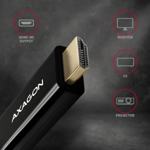 AXAGON DisplayPort > HDMI 1.4 кабел 1.8m 4K/30Hz