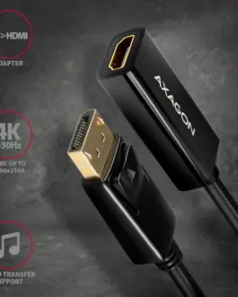 Alternative view of AXAGON DisplayPort > HDMI 1.4 адаптер 4K/30Hz, RVD-HI14N