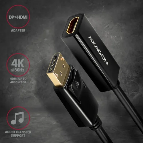 Alternative view of AXAGON DisplayPort > HDMI 1.4 адаптер 4K/30Hz, RVD-HI14N