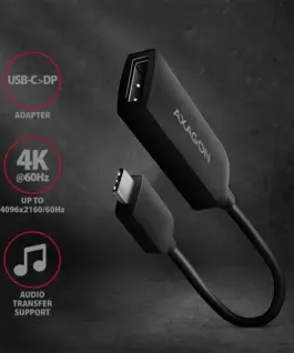 Alternative view of AXAGON USB-C on DisplayPort адаптер, RVC-DP