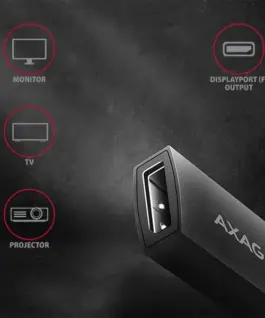 AXAGON USB-C on DisplayPort адаптер