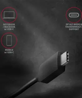 AXAGON USB-C on DisplayPort адаптер