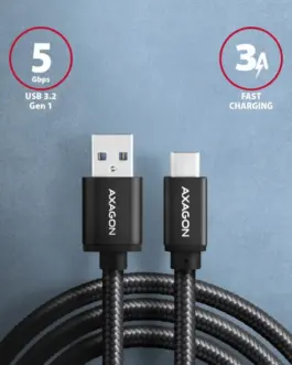 Alternative view of AXAGON AXAGON BUCM3-AM20AB wir e USB-C - USB-A 2m