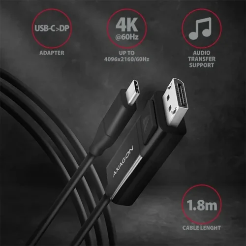 AXAGON кабел RVC-DPC USB-C on DispalyPort