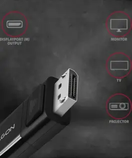 AXAGON кабел RVC-DPC USB-C on DispalyPort