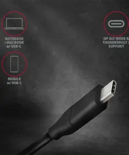 AXAGON кабел RVC-DPC USB-C on DispalyPort
