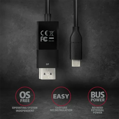 AXAGON кабел RVC-DPC USB-C on DispalyPort