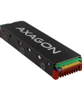 Alternative view of AXAGON CLR-M2 passive - M.2 SSD, 80mm SSD, ALU body, silicone thermal pads