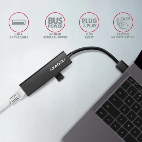 AXAGON Hub HMA-GL3A 3x USB-A + GLAN
