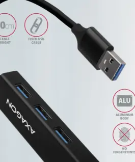 AXAGON Hub HMA-GL3A 3x USB-A + GLAN