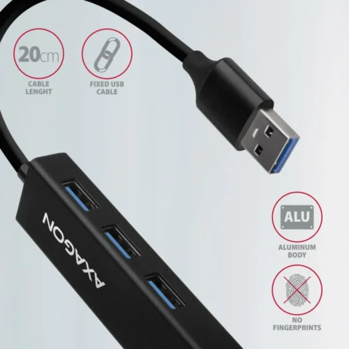 AXAGON Hub HMA-GL3A 3x USB-A + GLAN
