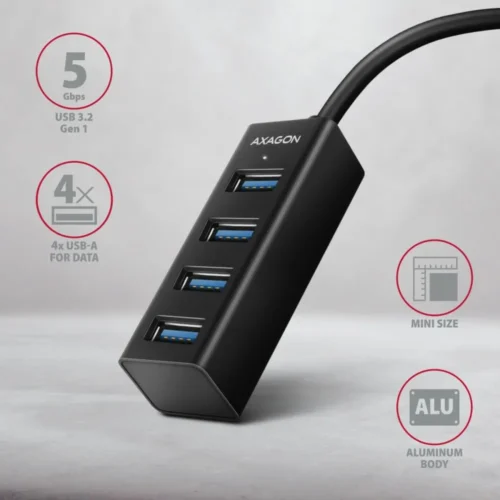 AXAGON MINI hub HUE-M1A 4x USB3.2 Gen 1