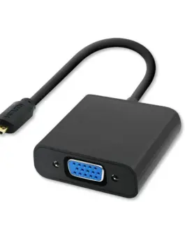 Alternative view of Qoltec адаптер Micro HDMI D male / VGA female | + 3.5mm AUX | 0.2m