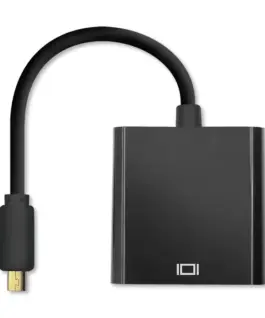 Qoltec адаптер Micro HDMI D male / VGA female | + 3.5mm AUX | 0.2m