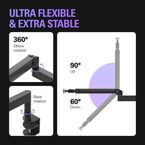 Стойка за микрофон Elgato Wave Mic Arm Pro – Черно