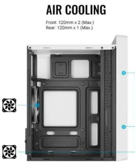 AeroCool кутия за компютър CS-109 RGB USB 3.0 Mini Tower бял