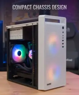 AeroCool кутия за компютър CS-109 RGB USB 3.0 Mini Tower бял