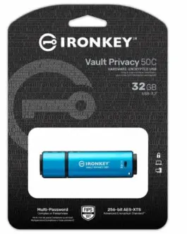 Alternative view of Kingston Pendrive 32GB IronKey Vault Privacy 50C AES-256 FIPS-197