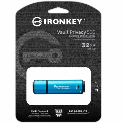 Alternative view of Kingston Pendrive 32GB IronKey Vault Privacy 50C AES-256 FIPS-197