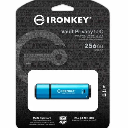Alternative view of Kingston Pendrive 256GB IronKey Vault Privacy 50C AES-256 FIPS-197
