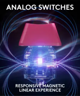 Alternative view of Геймърска механична клавиатура Logitech G Pro X RAPID TKL, Magnetic Analog Switch, Magenta