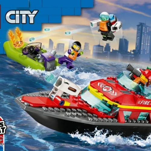 Alternative view of LEGO LEGO City 60373 Fire Rescue Boat
