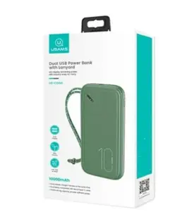 Alternative view of USAMS външна батерия PB56 10000mAh 2xUSB зелен