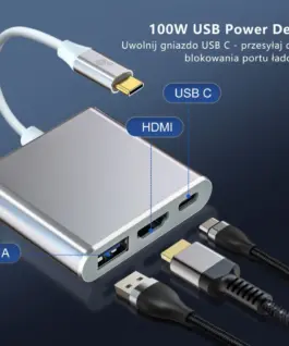 TB адаптер HUB USB C 3w1 – HDMI