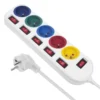 Maclean Power strip 5 socket with switches MCE204 R/