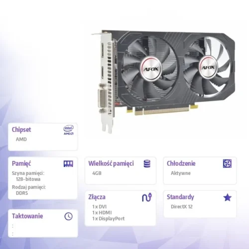 AFOX видео карта Radeon RX 550 4GB GDDR5