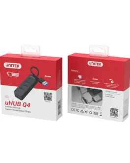 Alternative view of Unitek HUB USB-A, 4x USB 3.1L Active, 10W, H1117A