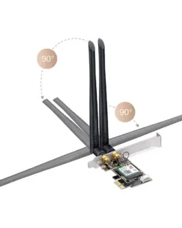 Alternative view of Cudy Network card WE3000 WiFi AX5400 PCI-E