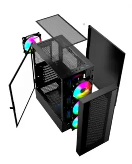 Alternative view of Gembird Компютър Case Midi Tower Fornax 4000 ARGB черен