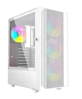 Gembird Компютър Case Midi Tower Fornax 4000 ARGB бял