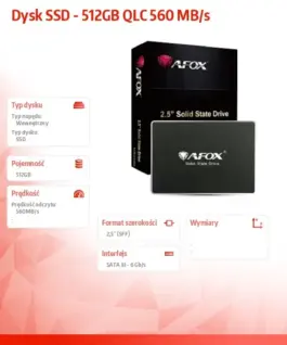 Alternative view of AFOX AFOX SSD 512GB QLC 560