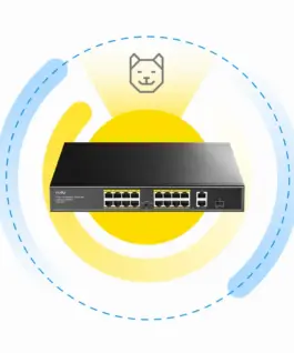 Alternative view of Cudy Switch FS1018PS1 16xFE PoE+ 200W 1xSFP