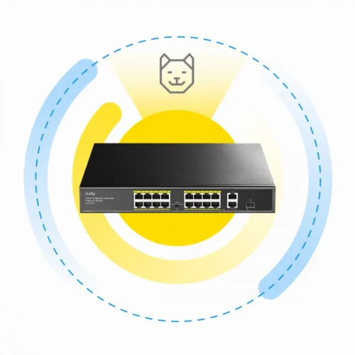 Alternative view of Cudy Switch FS1018PS1 16xFE PoE+ 200W 1xSFP