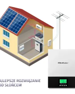 Alternative view of Qoltec Hybrid solar inverter Off Grid, 1.5kW, 80A