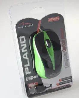 Alternative view of Media-Tech Wiчервен Optical мишка 800dpi черен & зелен MT1091G