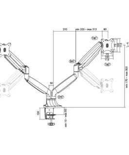 Alternative view of LogiLink Dual монитор mount, 13-27, 2x9kg. max