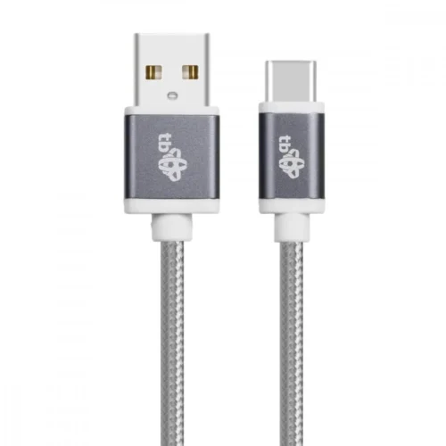 TB кабел USB – USB C 1.5 m gray tape premium