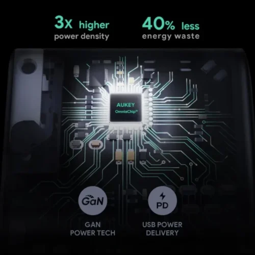 AUKEY зарядно PA-B2 Omnia GaN 1xUSB-C 61W Power Delivery 3.0 3A бял