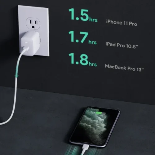 AUKEY зарядно PA-B2 Omnia GaN 1xUSB-C 61W Power Delivery 3.0 3A бял