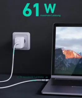 AUKEY зарядно PA-B2 Omnia GaN 1xUSB-C 61W Power Delivery 3.0 3A бял