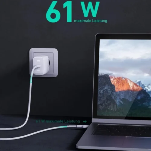 AUKEY зарядно PA-B2 Omnia GaN 1xUSB-C 61W Power Delivery 3.0 3A бял